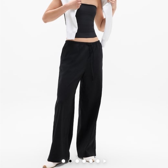 Athleta Black Wide Leg Pants - Paradise Mid Rise Wide Leg Pant - Picture 3 of 6